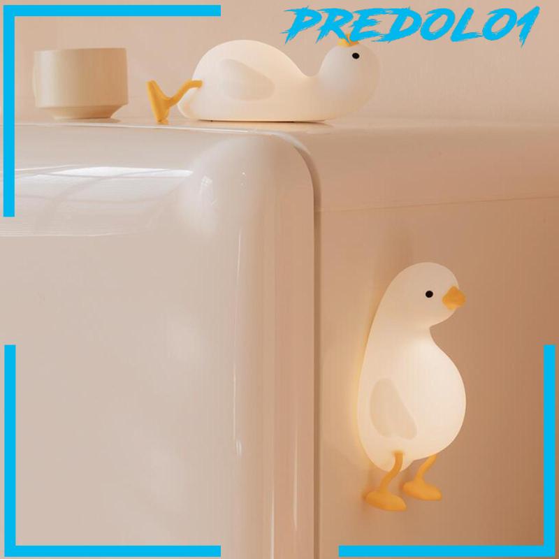 [Predolo1] Lampu Malam Bebek Lampu Silikon Sensor Sentuh Portable Untuk Tidur Kamar Tidur