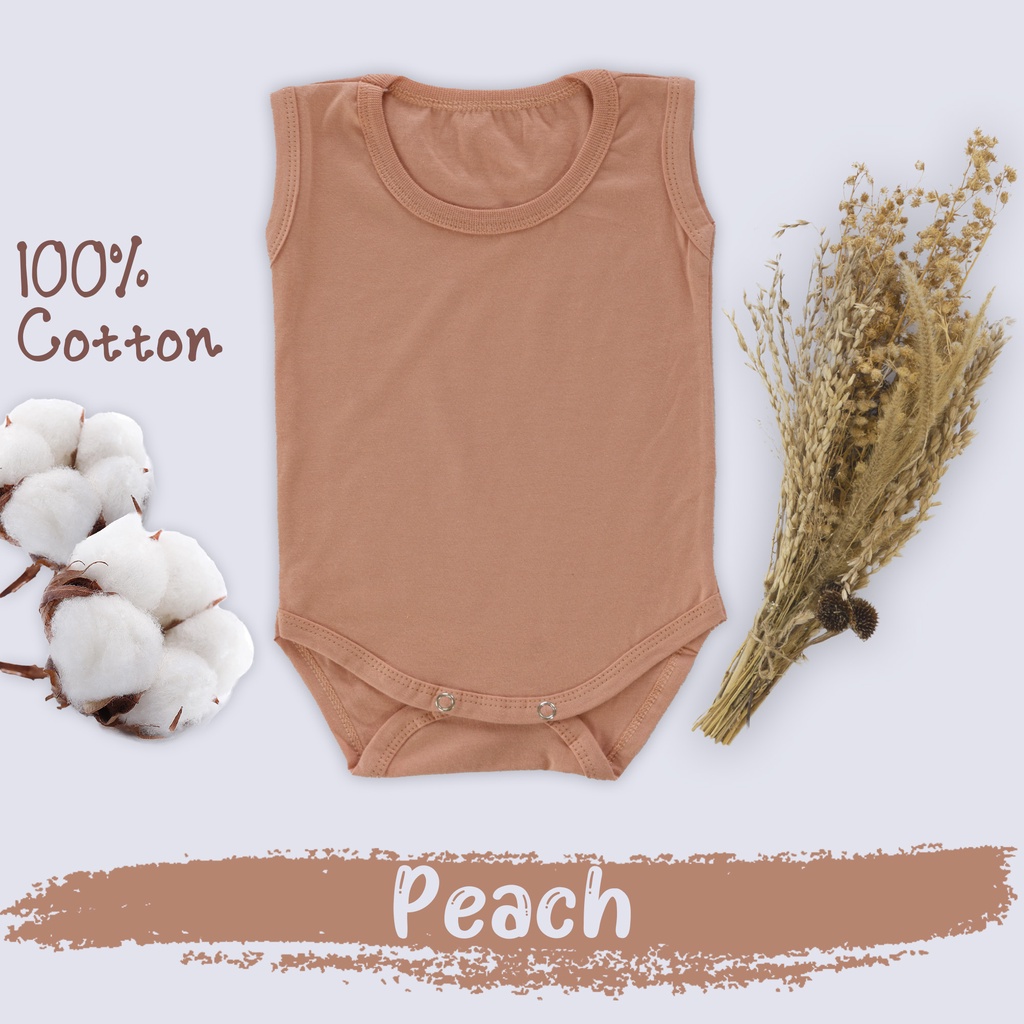 Baju Bayi Jumper Kutung Singlet Yukensi Bodysuits 100% soft Natural cotton