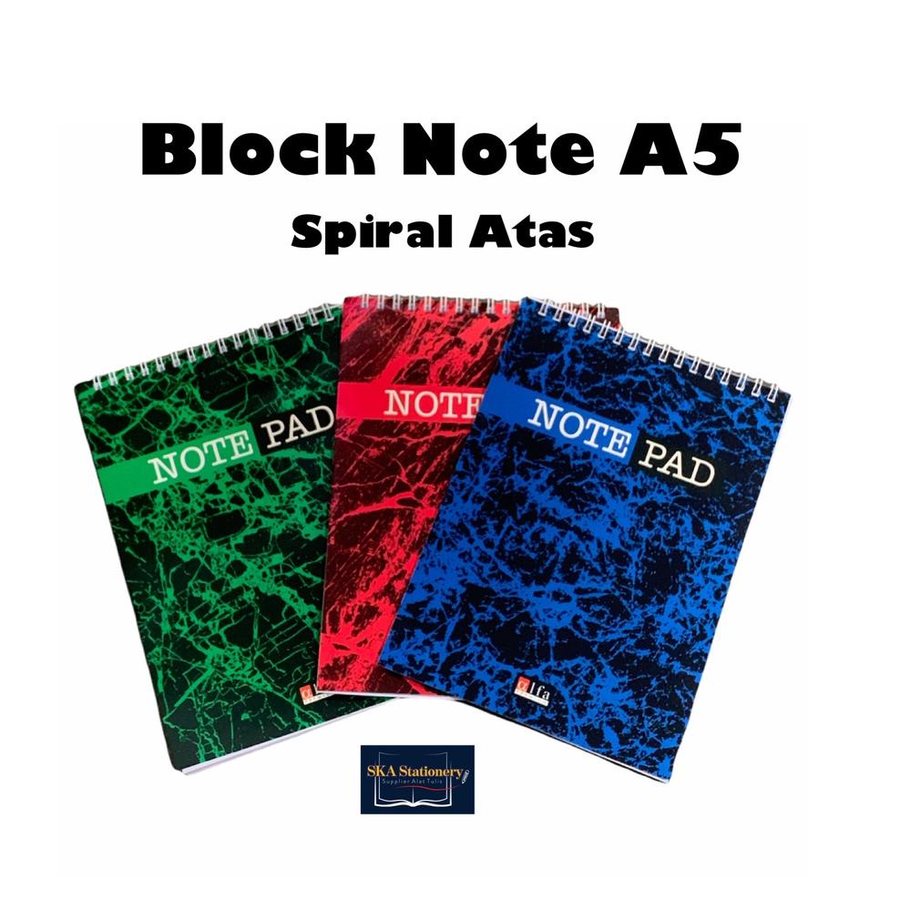 

A38 Block Note/Blok Note/Notes A5 Spiral Atas (Pcs) NEW PRODUCT ッ
