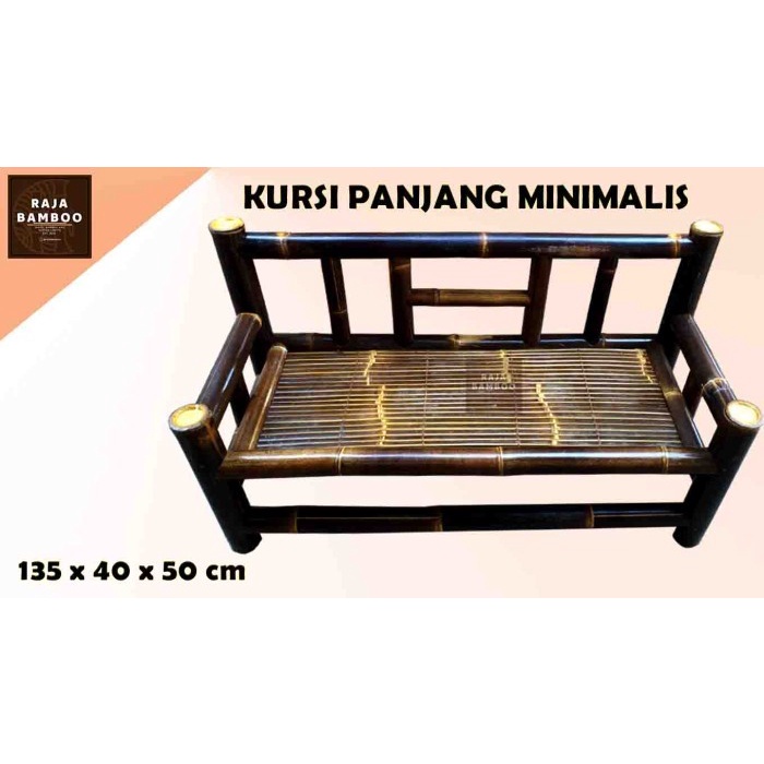 Terlaris Kursi Panjang Bambu Hitam ( Knock Down )