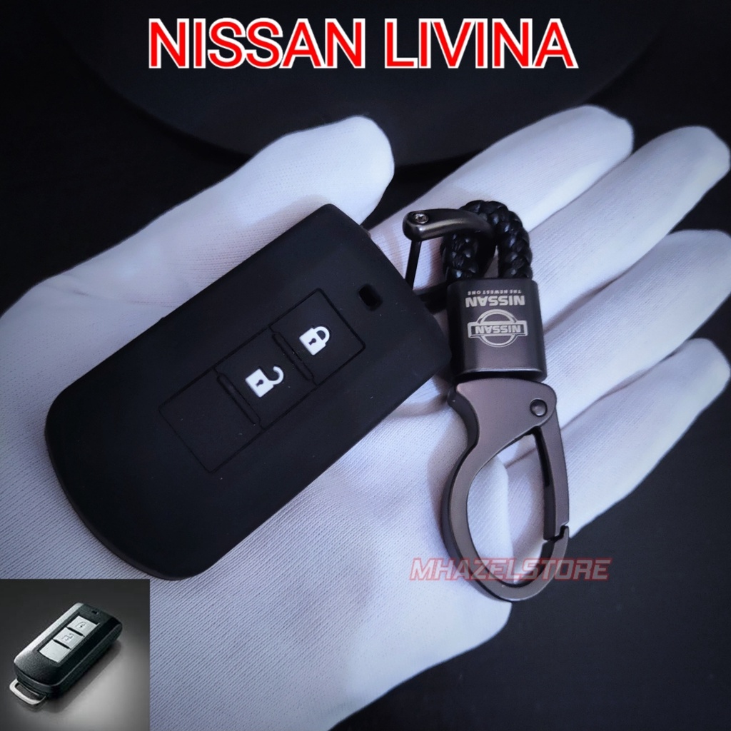 Gantungan / kunci / sarung remote keyless cover nissan all new livina model anyam