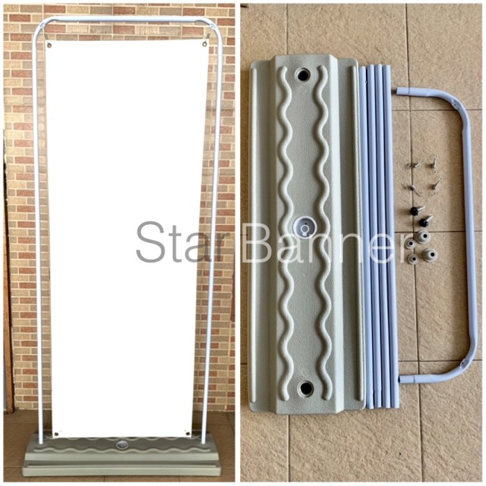 

[[JNT COD]] Standing Water Tank Door Frame Banner 60x160 (bisa di isi air / pasir)