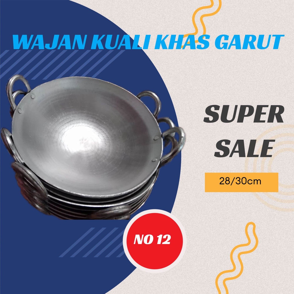 wajan | katel Garut no 12 anti lengket tidak karatan bahan tebal 28/30cm