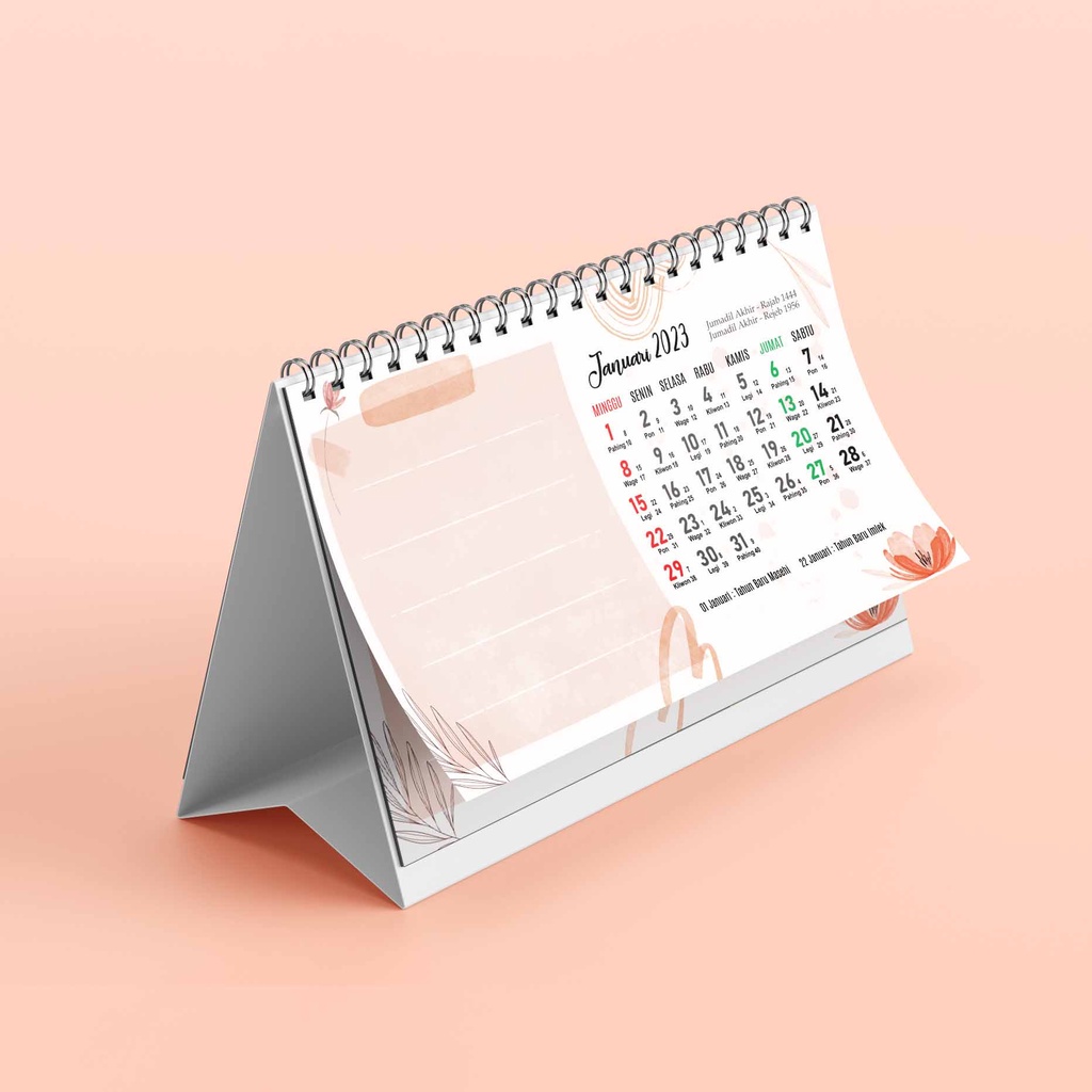 Hanabi Kalender Mini 2024 / Kalender Meja Custom / Kalender Note KN03