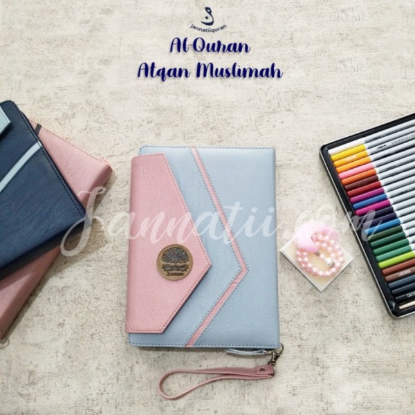 Quran Atqan Terjemah Kecil Quran - Muslimah - - Berkualitas Hafalan Quran Dijual Wanita B6 Pink-Blue