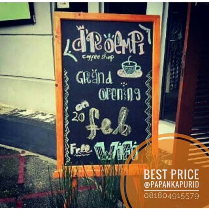 

BISA COD Papan Tulis Kapur Standing Chalkboard 50*80cm