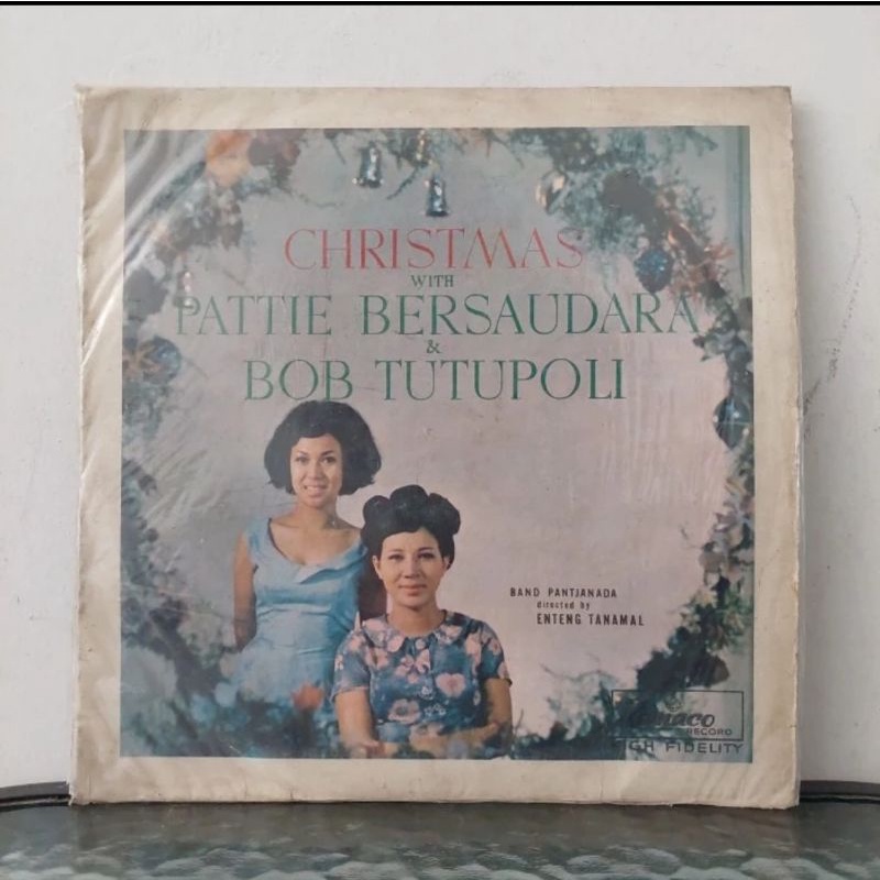 Vinyl Piringan Hitam 10 inch Christmas With Pattie Bersaudara&amp;Bob