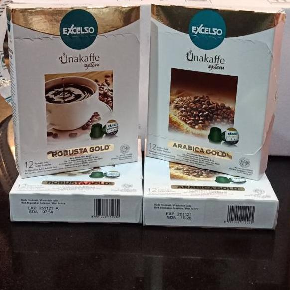 

♣ Unakaffe kopi kapsul Arabika Gold / Robusta Gold ☺