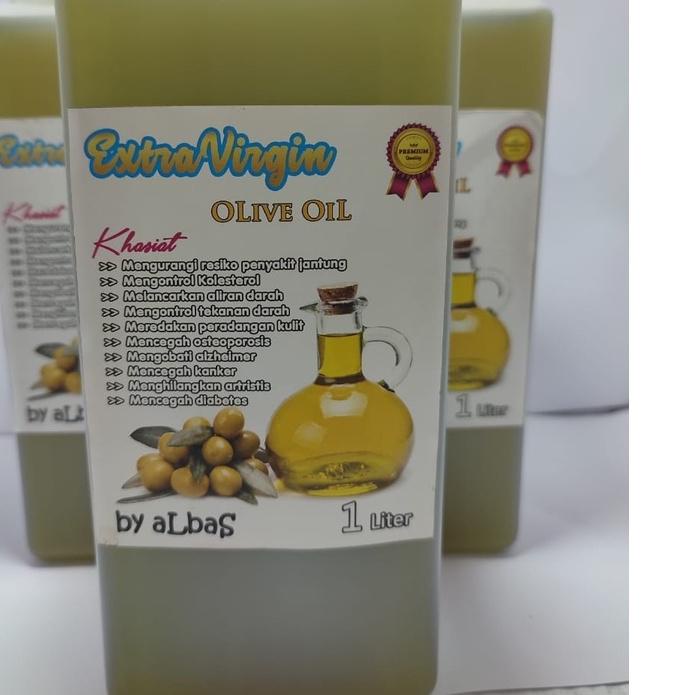 

➳ minyak zaitun extra virgin olive oil kemasan 1 liter original by aLBaS ◄