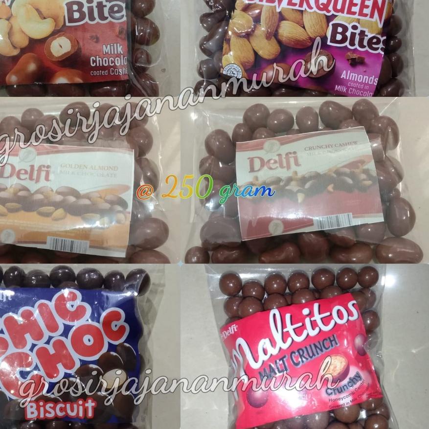 

۝ PROMO COKLAT SILVER QUEEN BITES MEDE/ ALMOND SILVERQUEEN SNACK COKELAT 250 gr CHIC CHOC DELFI MALTITOS ⅎ