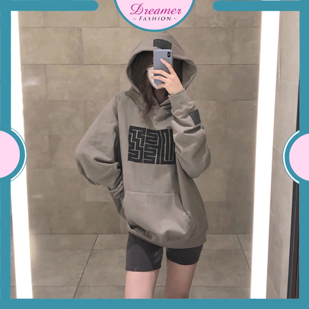 DF BJ362 Sweater Hoodie Labirint Atasan Wanita Dan Pria Korean Style