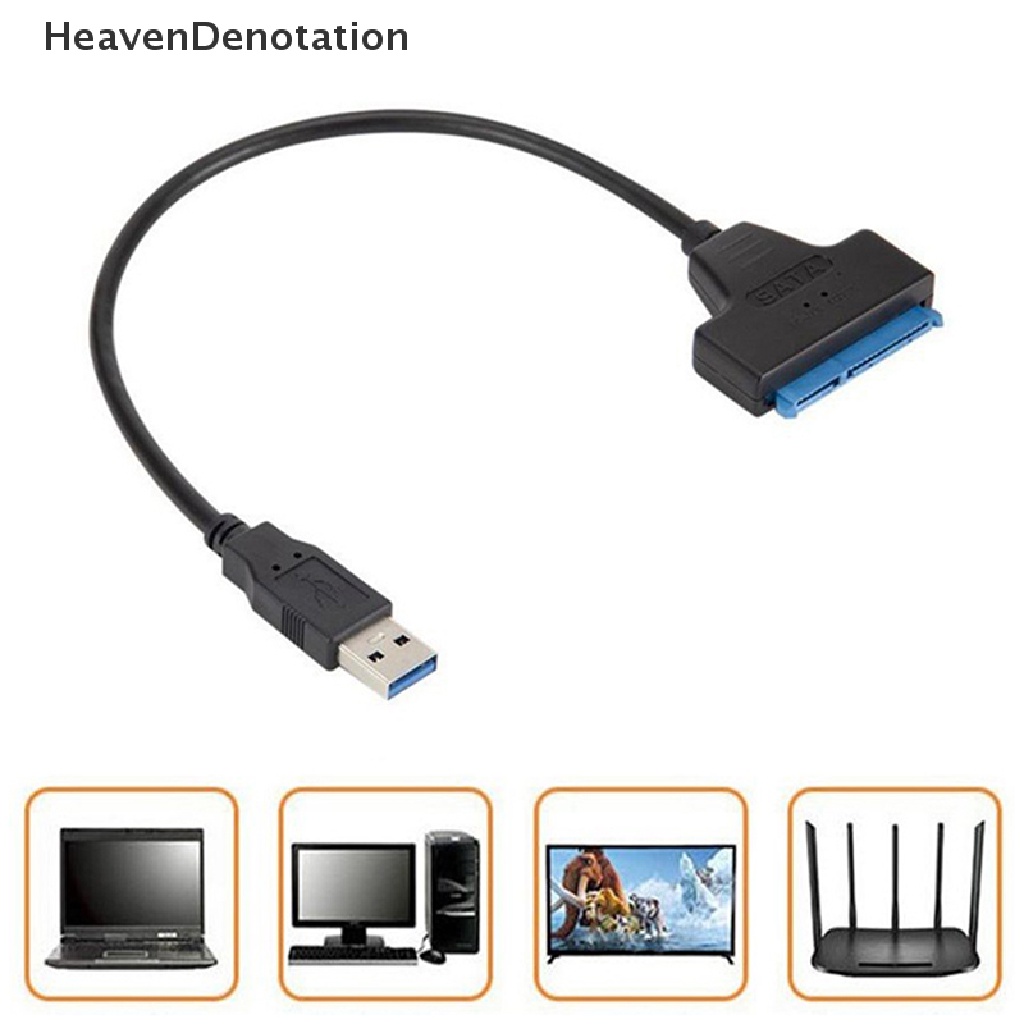 [HeavenDenotation] Kabel Hardisk USB3.0 Ke Sata Kompatibel Dengan Hardisk HDD 2.5 Inci SSD Konektor Komputer Usb 2.0 Sata Adapter Cable HDV