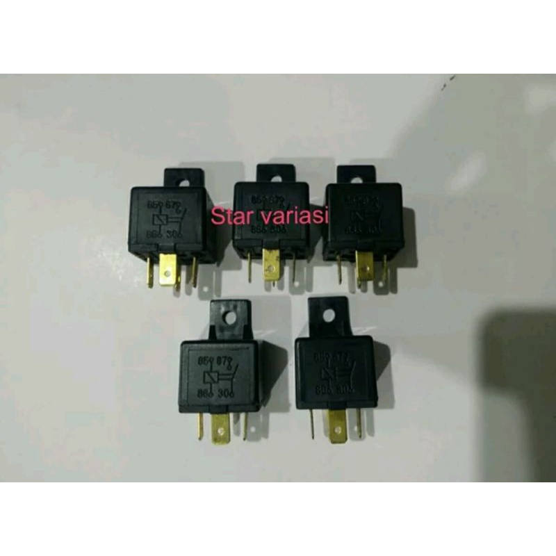 Relay Riley lampu klakson 12V 30A 4 kaki original