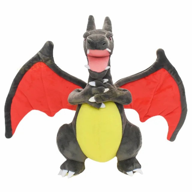 MOMBABY1 Edisi Black Mega Charizard - Boneka Pikachu Pokemon Black Charizard