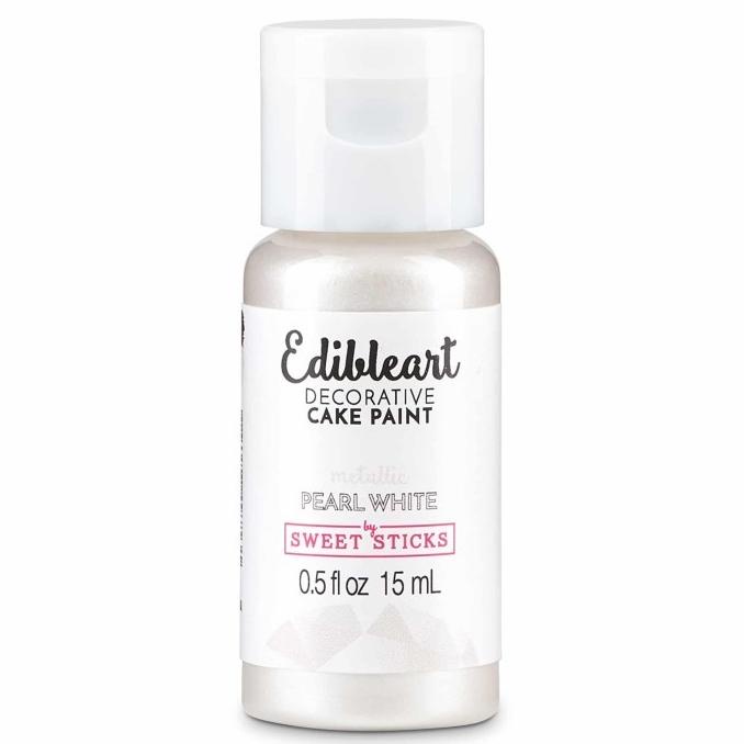 

Pearl White Edible Art Paint Sweet Sticks Cake Kue Pewarna 15 ml