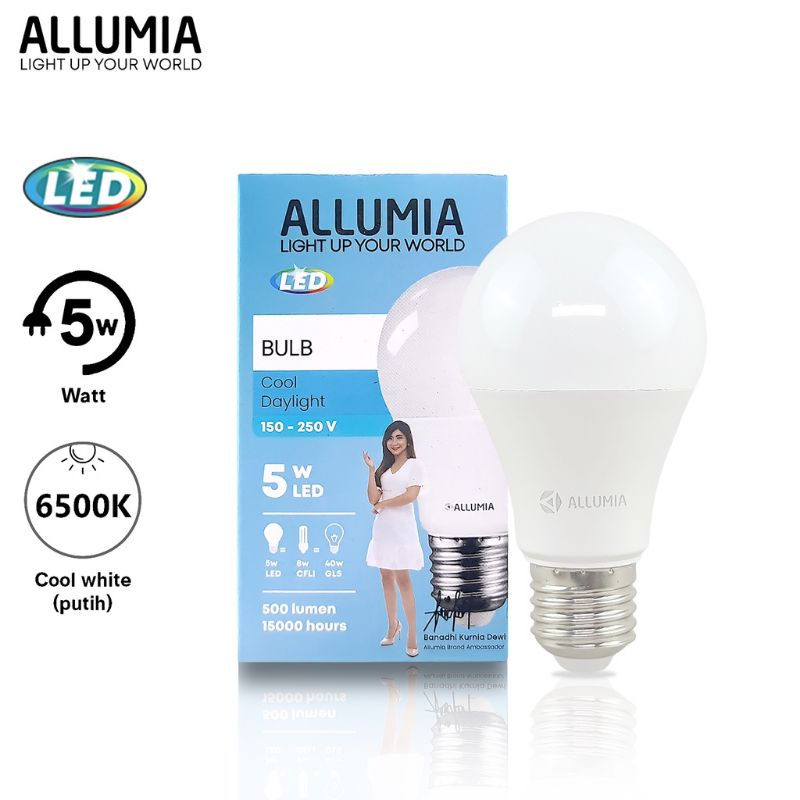 ALLUMIA Bulb Lampu LED 5 Watt 6500K Putih Cool Daylight Lampu Bohlam Rumah A03 Lampu LED Allumia