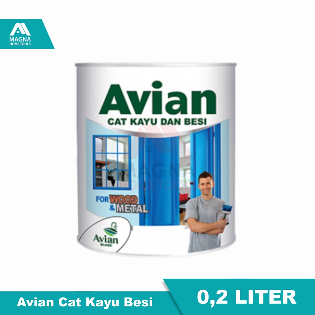 CAT BESI/KAYU AVIAN 200CC 0.2 LT WARNA PUTIH/HITAM/BIRU/HIJAU/KUNING/COKLAT