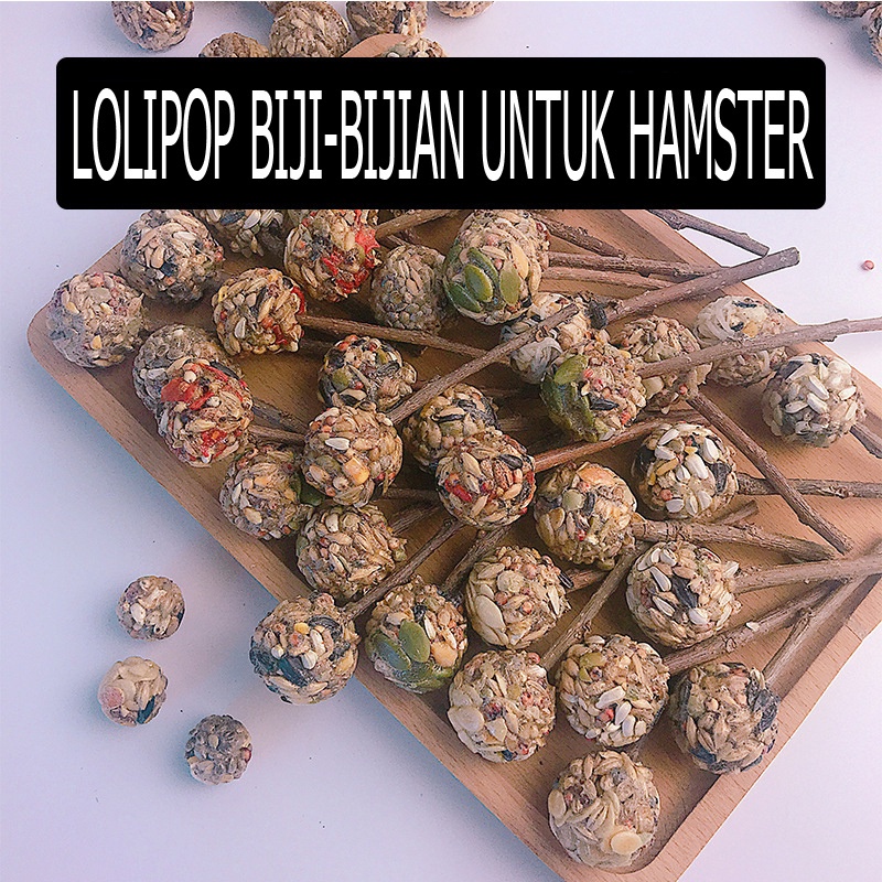 Snack Beras Biji Bijian &amp; Lolipop Per Pcs Untuk Hamster