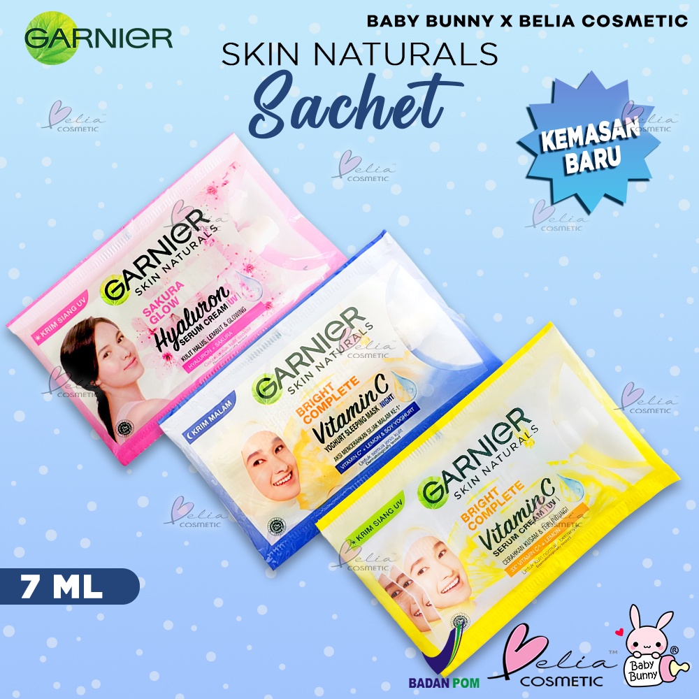 ❤ BELIA ❤ Garnier Yoghurt Sleeping Mask | Light Complete | Sakura White Whitening Serum Cream 7mL | BABY BUNNY