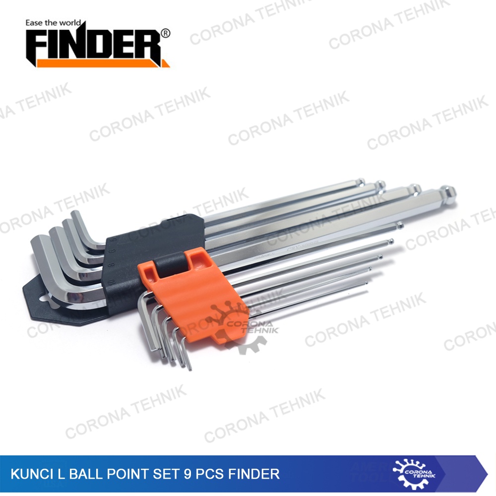 Kunci L Ball Point Set 9 Pcs Finder