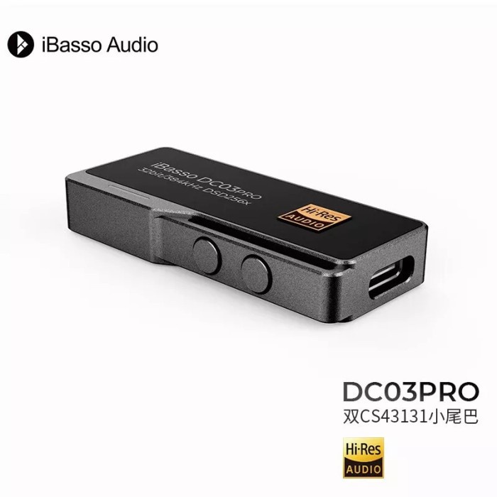 iBasso DC03 Pro Dual CS43131 USB Type-C 3.5mm Portable Dongle DAC AMP - Grey