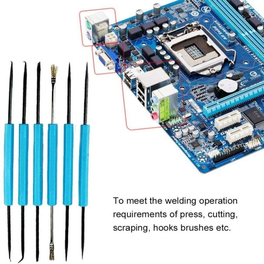 【 ELEGANT 】 Alat Bantu Solder Assist Tool Solder Assist Brash Solder Assist Reamer Solder Assist Tool Solder Assist Garpu Alat Las Welding Aid Assist Set