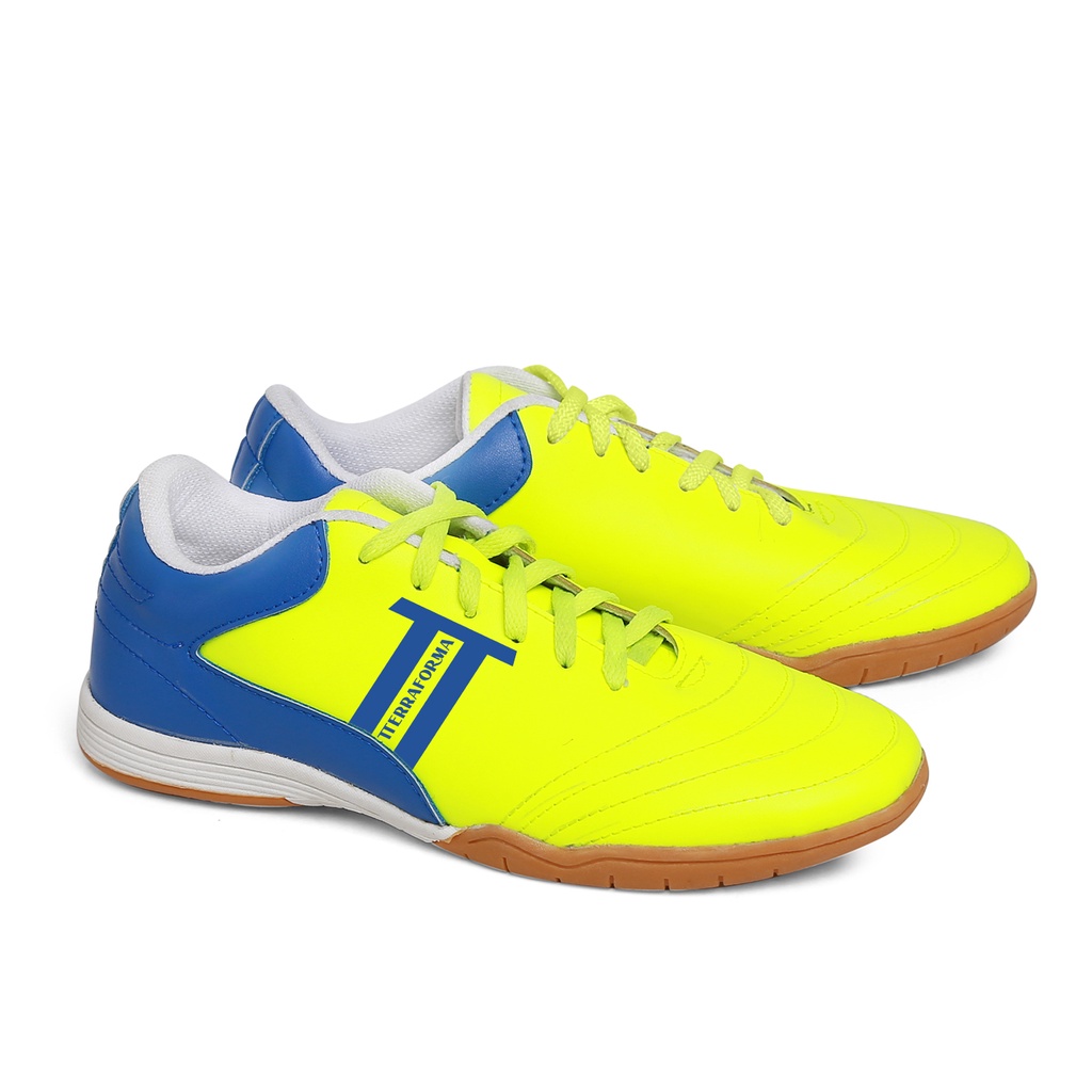 TY002 | Sepatu Olahraga Unisex Futsal Joging Kuning Biru Running Original | FORIIND Terraforma