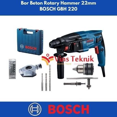 Mesin Bor Bobok Beton Bosch Gbh220 Sds Plus Rotary Hammer 22Mm Gbh 220