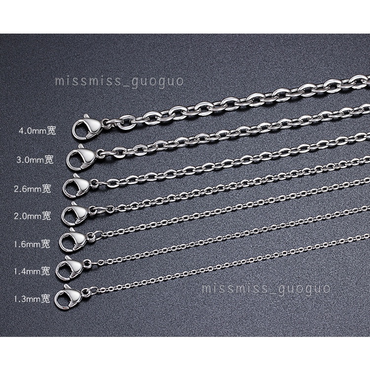 Missmiss Kalung Rantai Bentuk O Bahan Titanium Steel Gaya Korea / Jepang