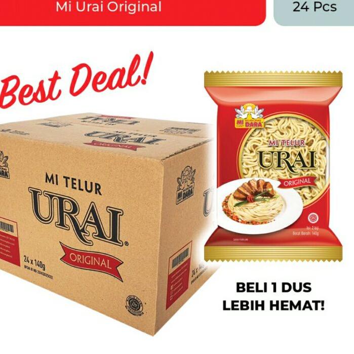 

℮ Mie Telur Urai original & pipih burungdara karton dus 24pcs ( free bungkus plastik hitam+ lakban fragile ) ❇