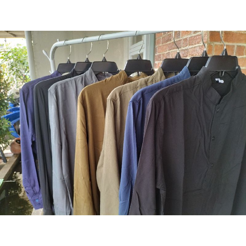 Koko sanghai Twill premium uniq / Kemeja koko shanghai uniq