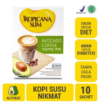

Tropicana Slim Avocado Coffee (10 Sch) - Tanpa Gula Pasir
