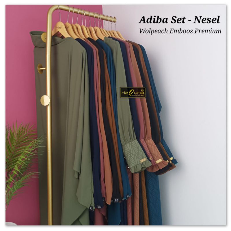 NEW SET ADIBA NASEL BY RIZQUNA GAMIS (ready stok)