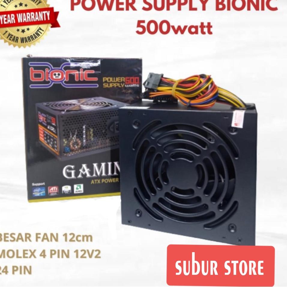 Hadir Terpopuler PSU Gaming 500 Watt / Power Supply Bionic 500 Watt / PSU 500 Watt