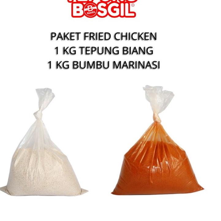 

➦ Paket 1kg Tepung Premium Fried Chicken (1kg tepung biang dan 1kg bumbu marinasi) ❅