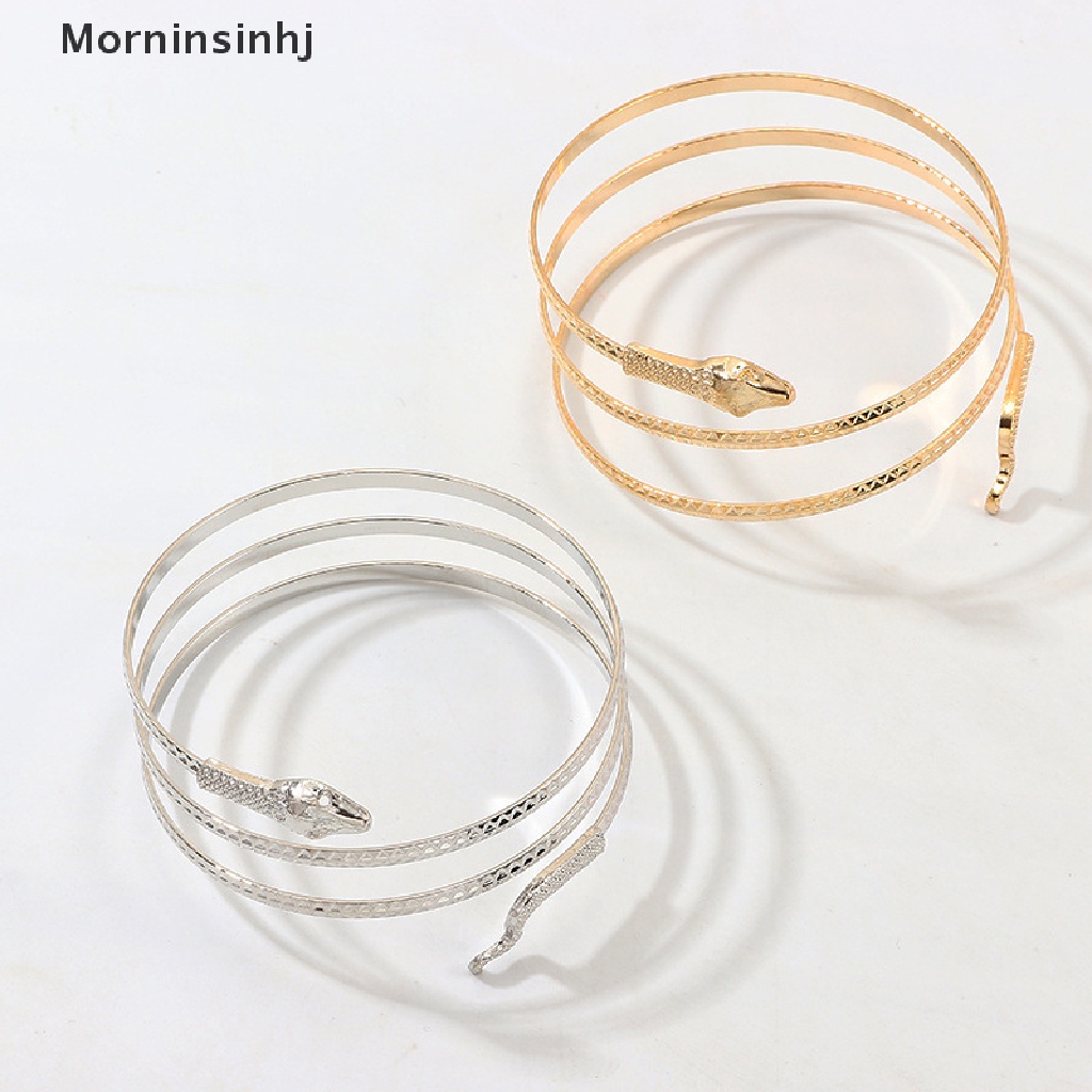 Mornin Punk Open Adjustable Snake Cuff Gelang Wanita Gothic Pergelangan Tangan Bangles Perhiasan Hadiah id