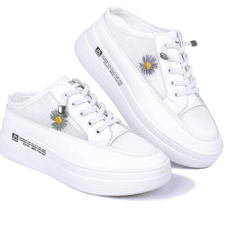 Stok Terbaru DNY Sepatu Sandal Korea Sendal Wanita Putih Import Cantik Sepatu Sendal Perempuan Murah