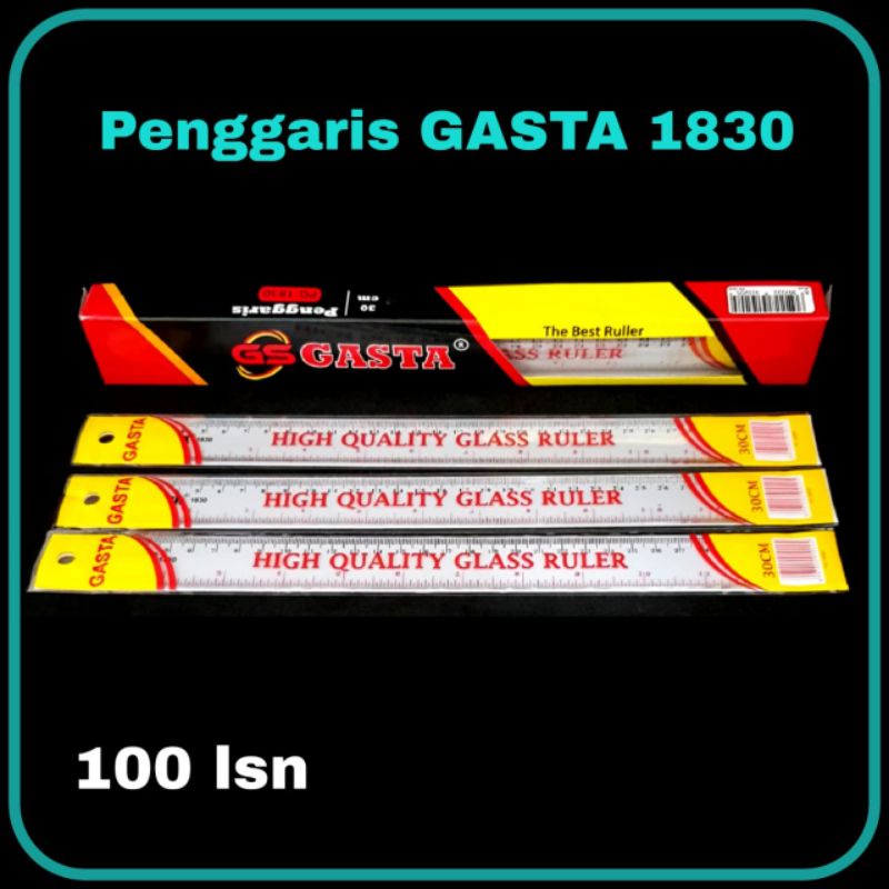 

Penggaris 30cm Plastik bening Gasta (Lusin)