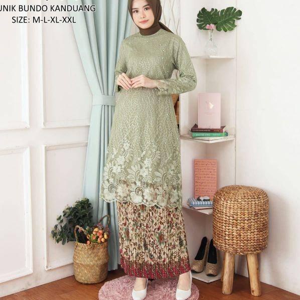 ➻ ( REALPICT ) Kebaya Tunik Tulle Bordir - Kebaya Novie Kebaya - Kebaya Modren - Set Kebaya Brukat ☚