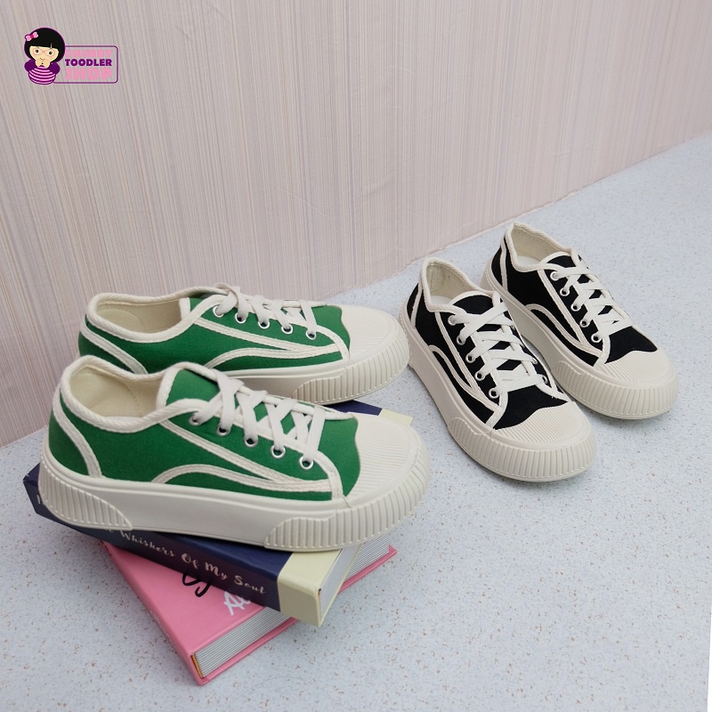 GLORYKIDZ SH2261 Sepatu Kets Sport Kanvas Kasual Penambah Tinggi Badan Sol 4cm Anak Usia 10 Tahun sd Dewasa Size 35-40