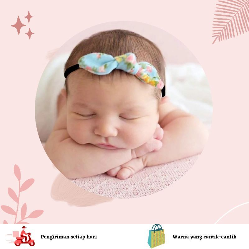 Bandana Bayi (cotif) / headband baby simple / bando anak perempuan