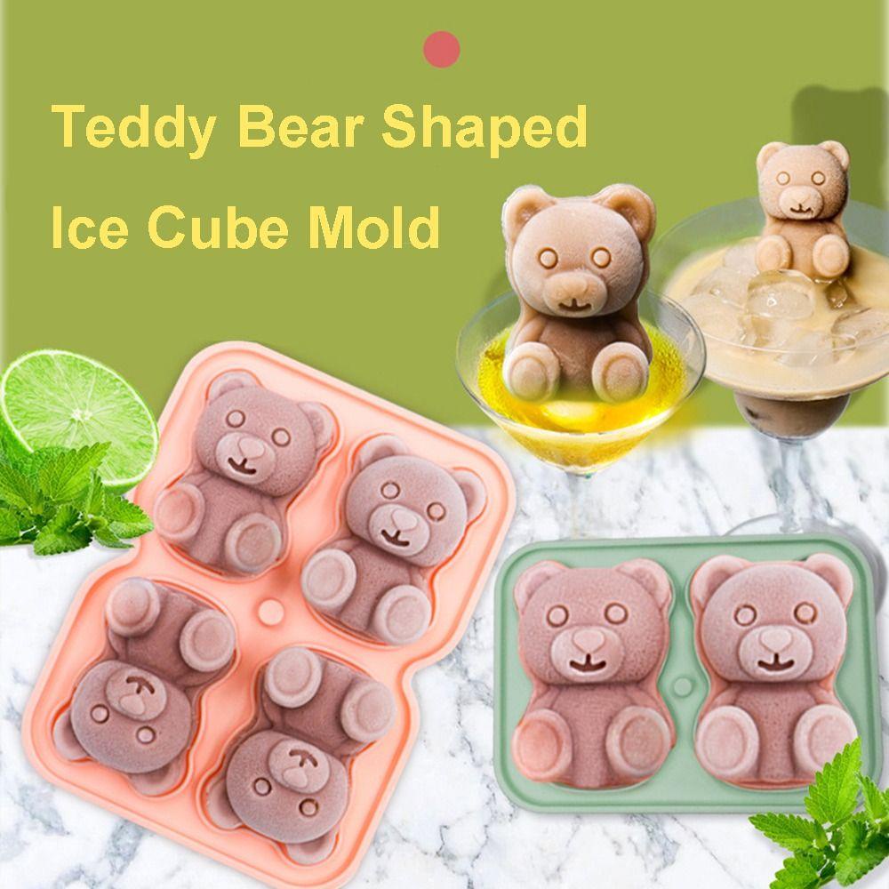 Solighter Bear IceCube Cetakan Kreatif Bar Whiskey Minuman Anggur Kopi Es Cetakan Ice Cream Cetakan Es Batu Bentuk