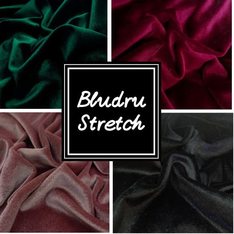 ⇝ KAIN BLUDRU / BLUDRU STRETCH / BLUDRU STRETCH PREMIUM BAHAN SOFA BAHAN DRESS BRIDESMAID PREMIUM [ 