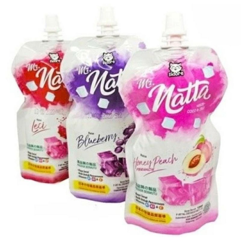 ✔MURAH Mr Natta De Coco &amp; Jelly 126ml isi 5pcs / Minuman Jelly Nata De Coco