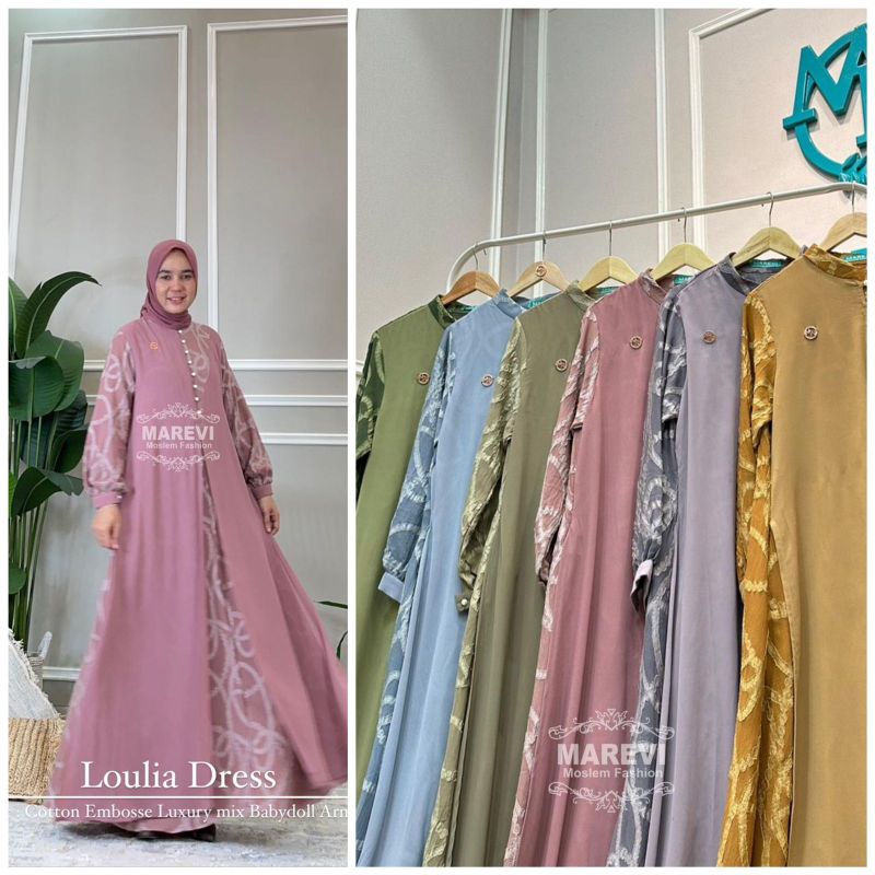 Loulia Dress by Marevi Original Size Standar/Jumbo