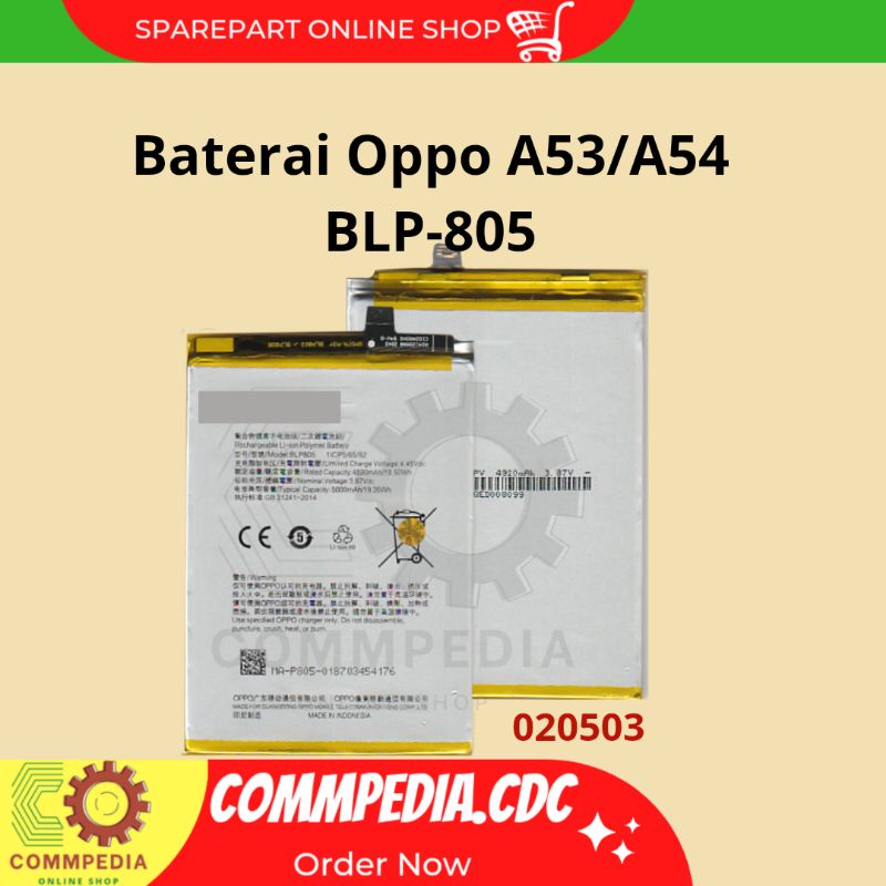 Baterai Oppo a53/a54 Blp805