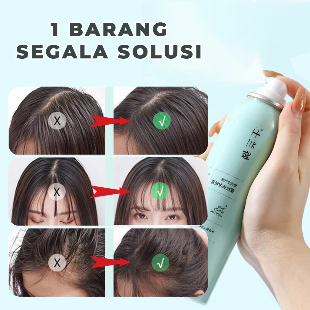 Dry Shampoo Semprotan Rambut Kering Hair Spray Pengembang Menghilang Minyak Di Rambut Anti Lepek Hemat Tempat Mudah Di Bawa |GROSIRXPRESS