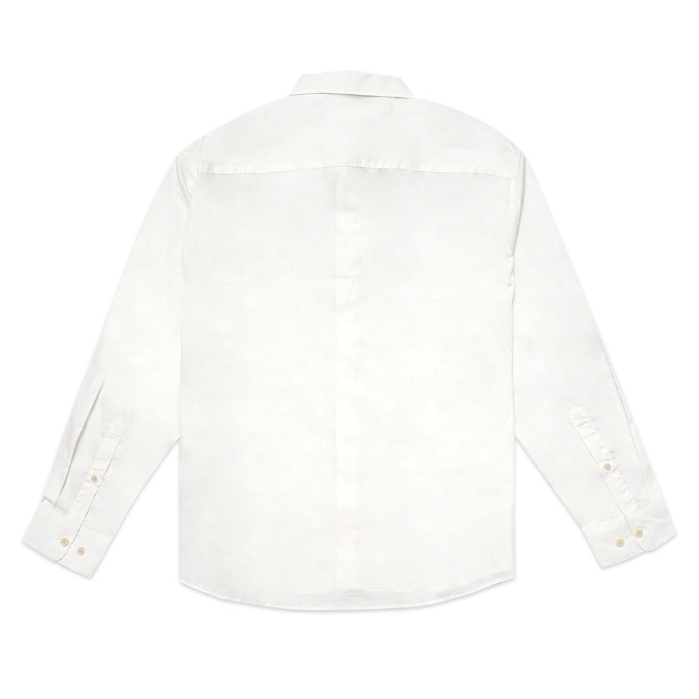 H&amp;M Relaxed Fit Cotton Long Sleeve Shirt Ivory White