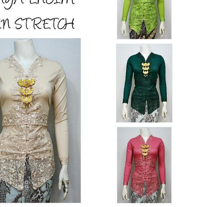 ۩ Indah KEBAYA ENCIM MODERN LENGAN PANJANG BORDIR SENADA KATUN STRETCH KEBAYA WISUDA KEBAYA KATUN KE