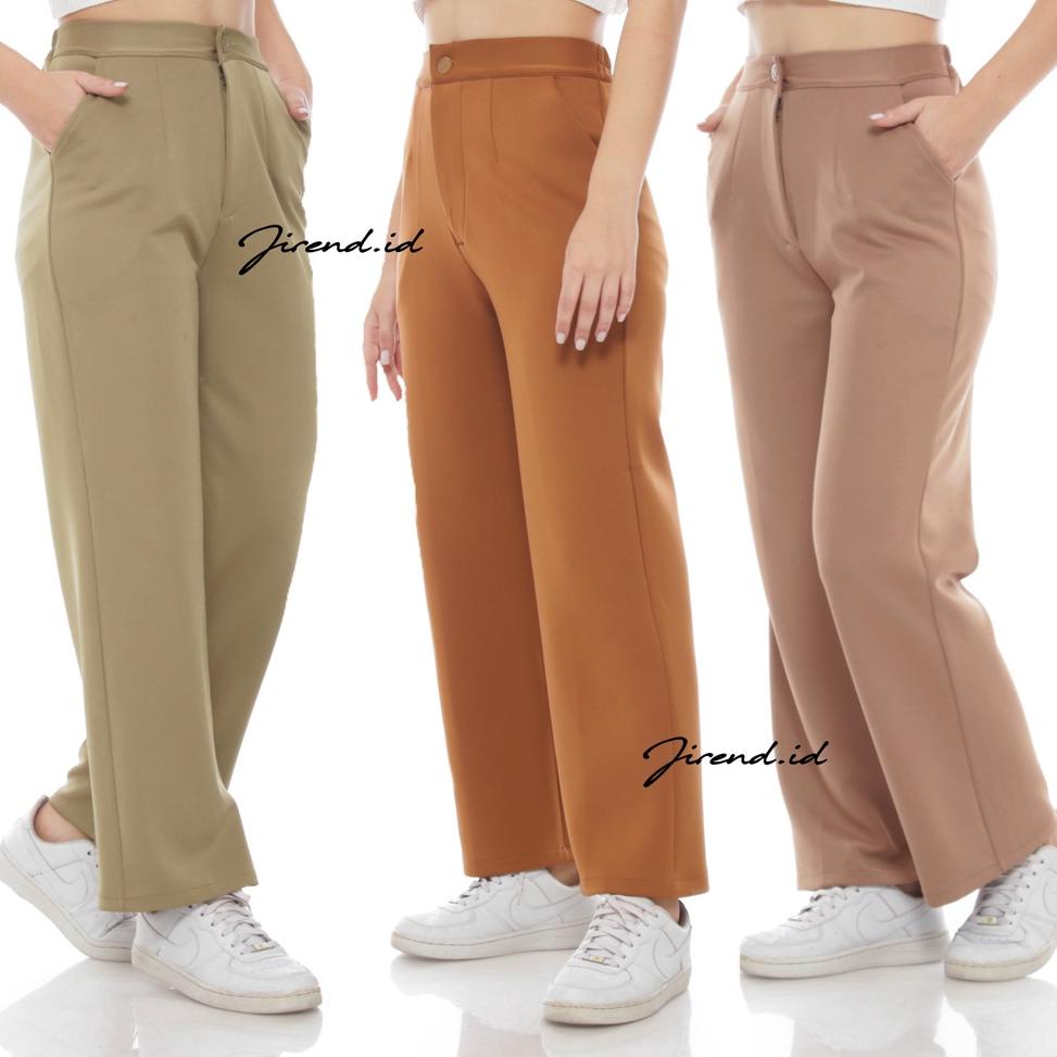 TERMURAH CELANA KULOT HIGHWAITS SCUBA KANCING RESLETING/ KULOT HIGHWAIST PANJANG SCUBA PREMIUM